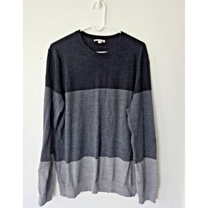 Gap Extra Fine Merino Wool Mens Sweater Size XL Pullover Crew Neck Preppy Grey